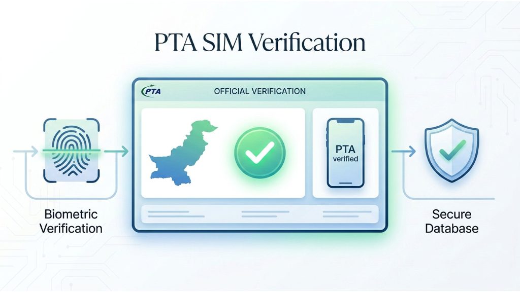 PTA SIM verification process for secure telecom registration and mobile verification in Pakistan.