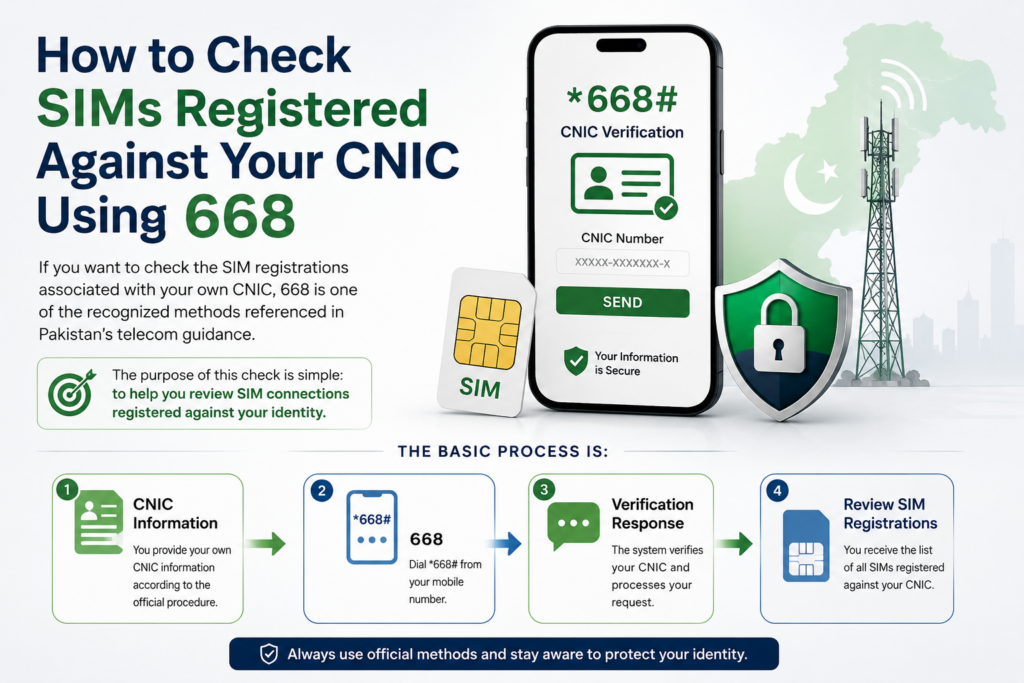 How to check SIMs registered against your CNIC using 668