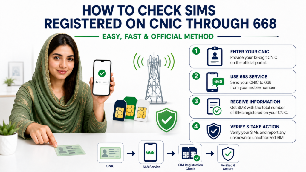How to Check SIMs Registered on CNIC Through 668