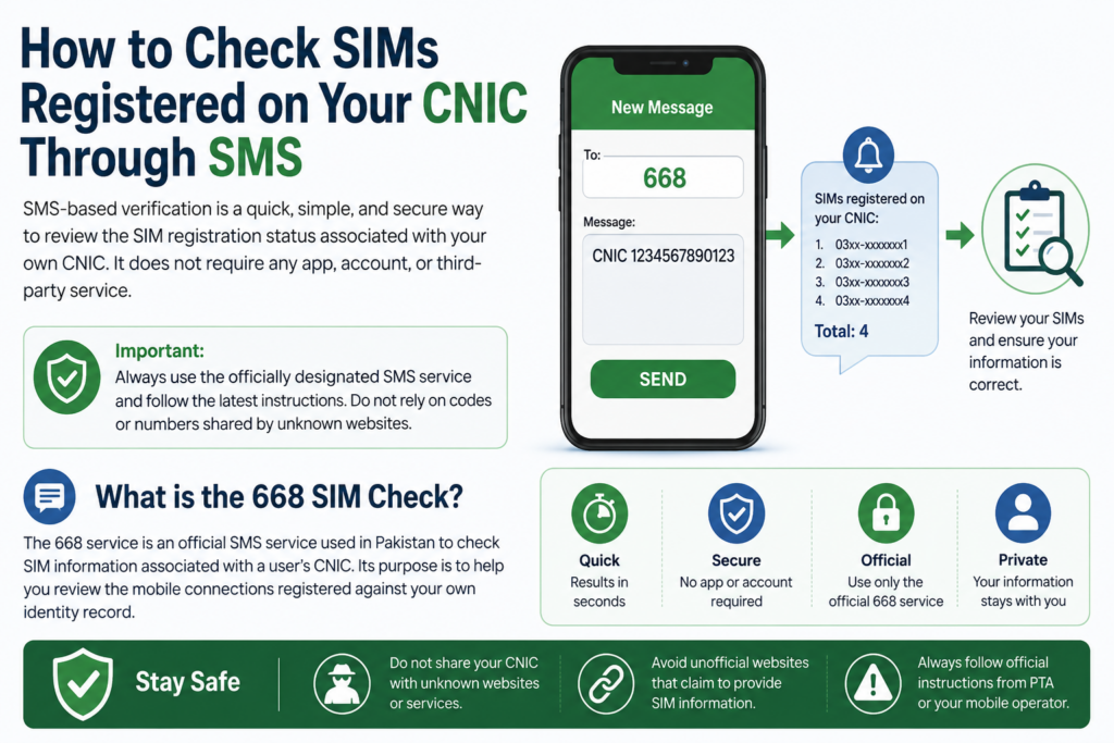 How to Check SIMs Registered on Your CNIC Through SMS