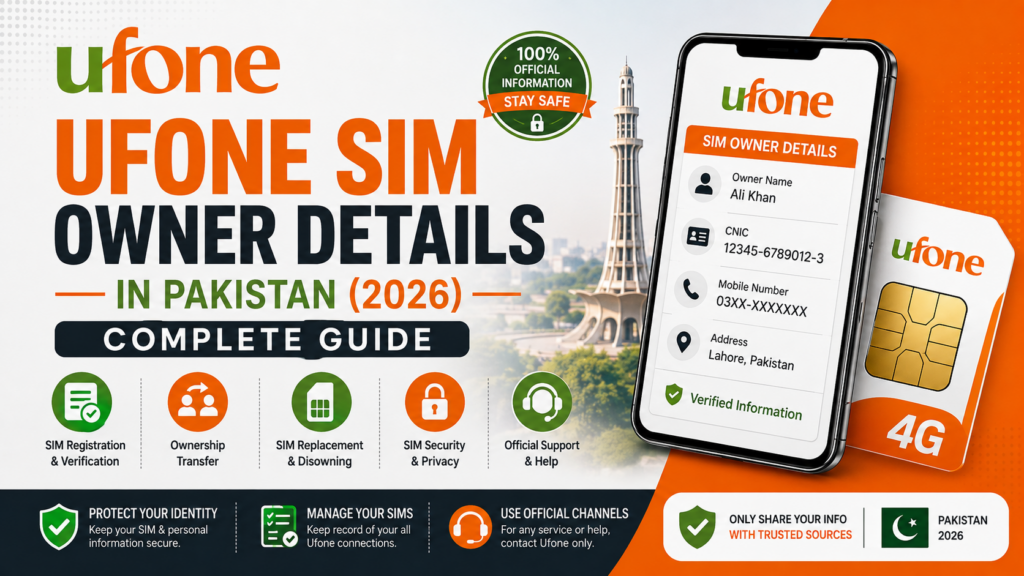 Ufone SIM Owner Details by Number in Pakistan