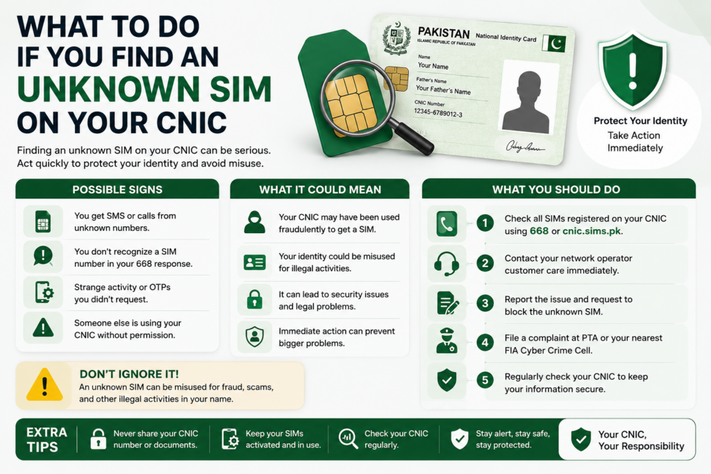 What to do if you find an unknown SIM on your CNIC in Pakistan
